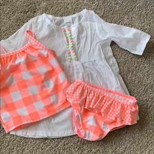 Carters swimsuit and coverup